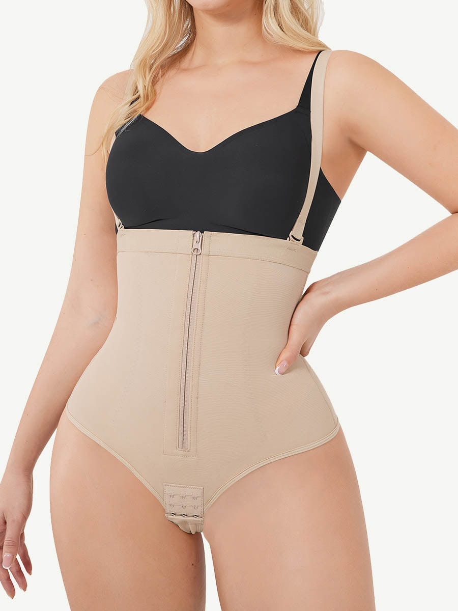 High-Waist Thong Panty Shapewear Plus Size Light Skin 1