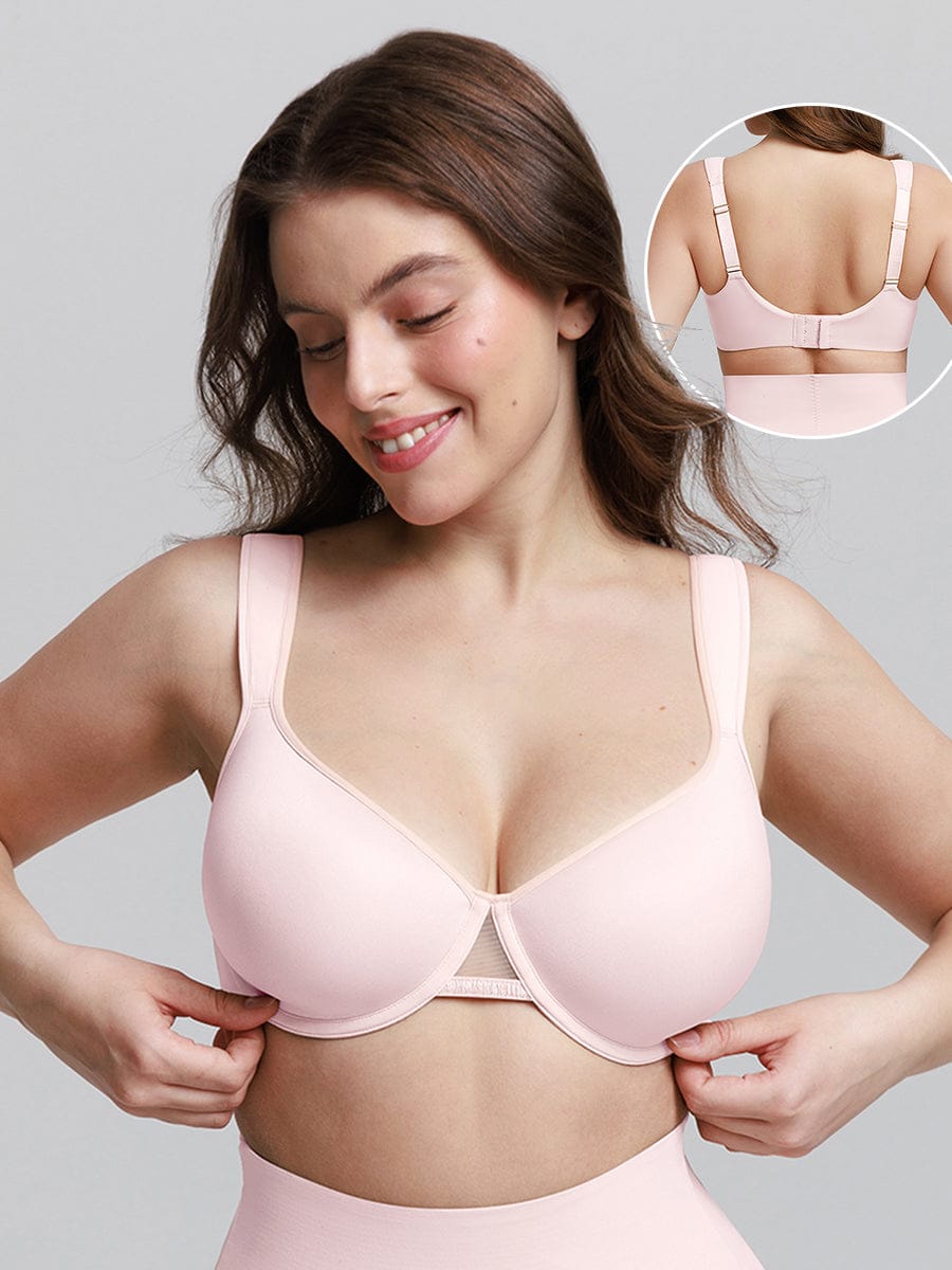 Full Coverage Underwire Bra With Memory Foam Cups Black 1