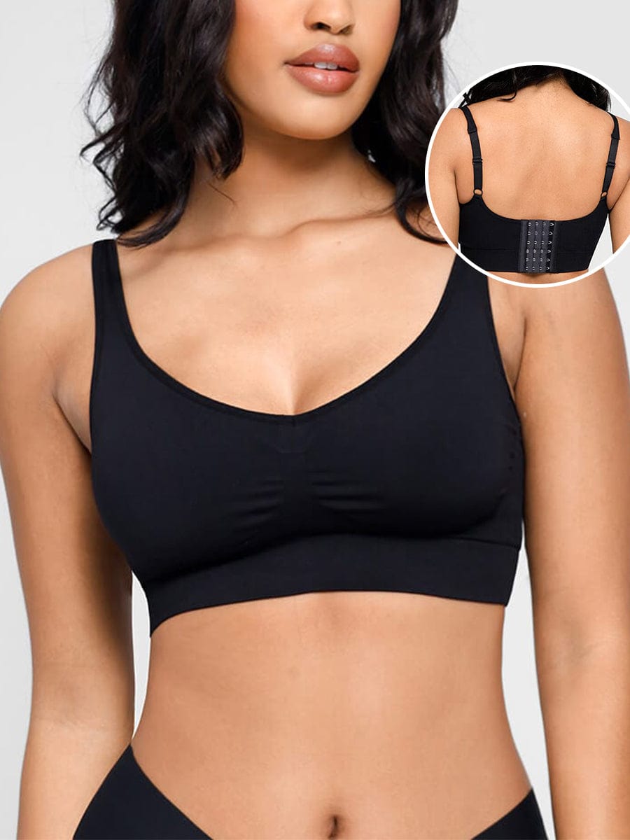 Seamless Back Fat Reduction Inner Bra Black 1