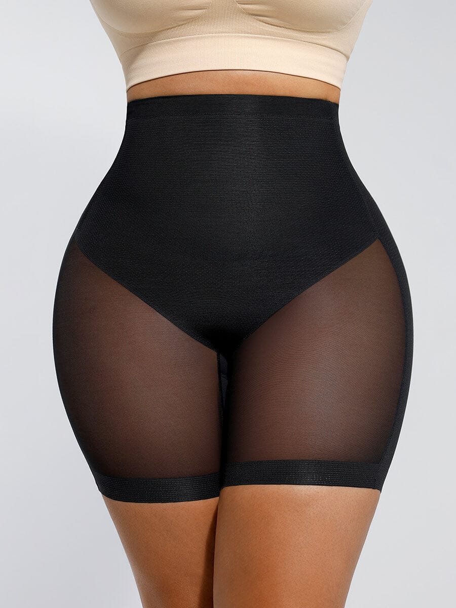 Low-Back Tummy Slimming Leg Shaper Black 1