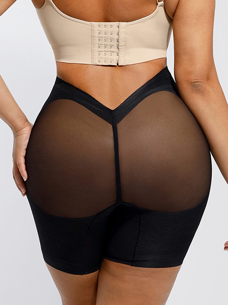 Low-Back Tummy Slimming Leg Shaper Black 2