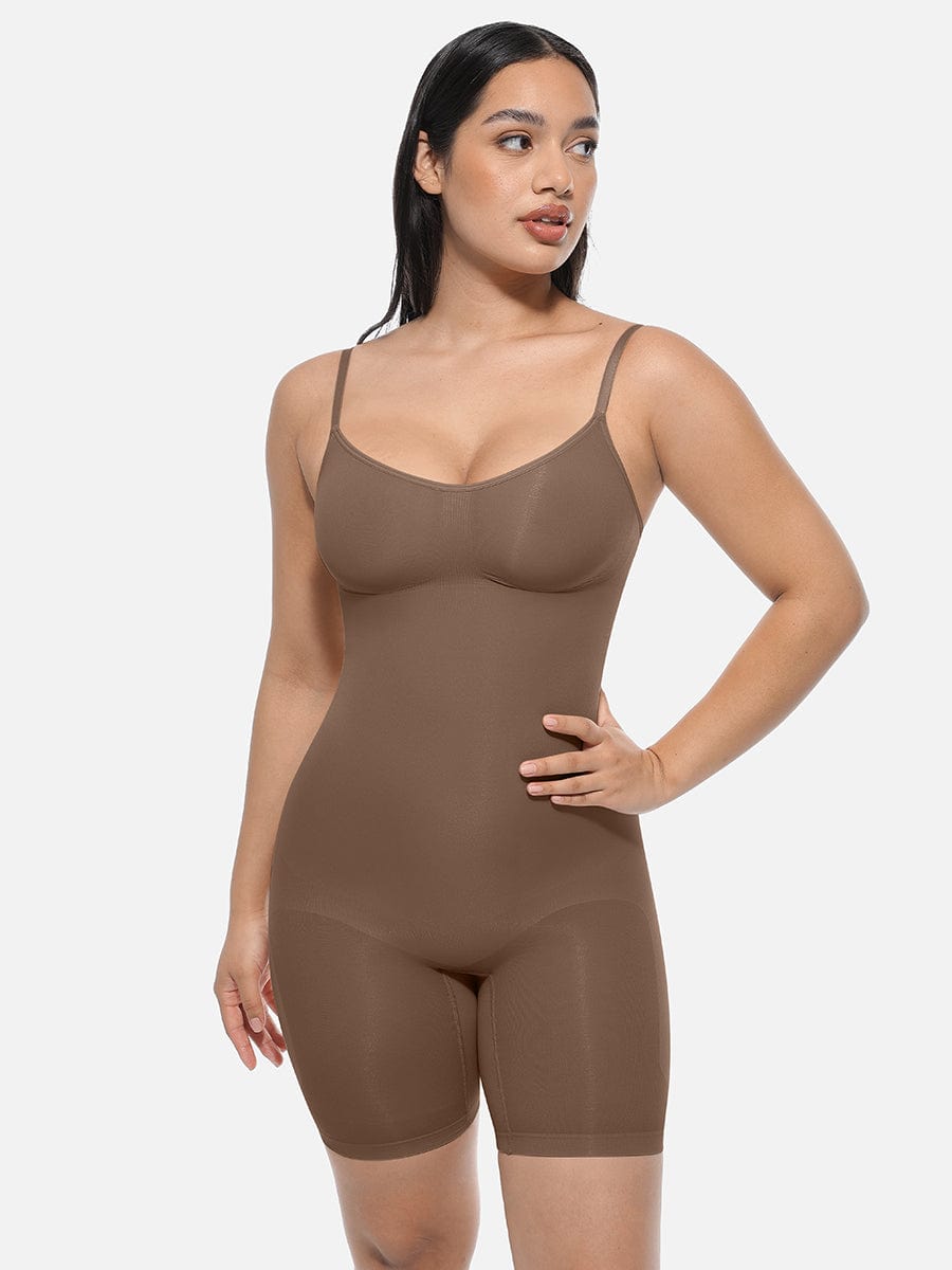 Plus Size Full Body Shaper Dark Brown 1