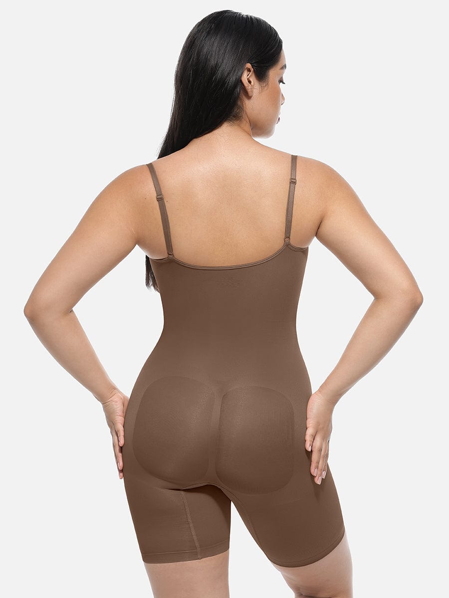 Plus Size Full Body Shaper Dark Brown 2