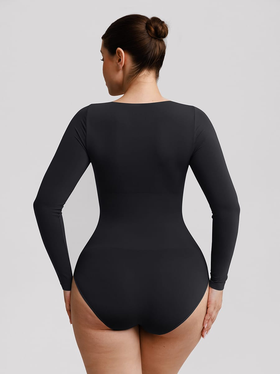 Seamless Scoop Neck Tummy Control Briefs Bodysuit 2