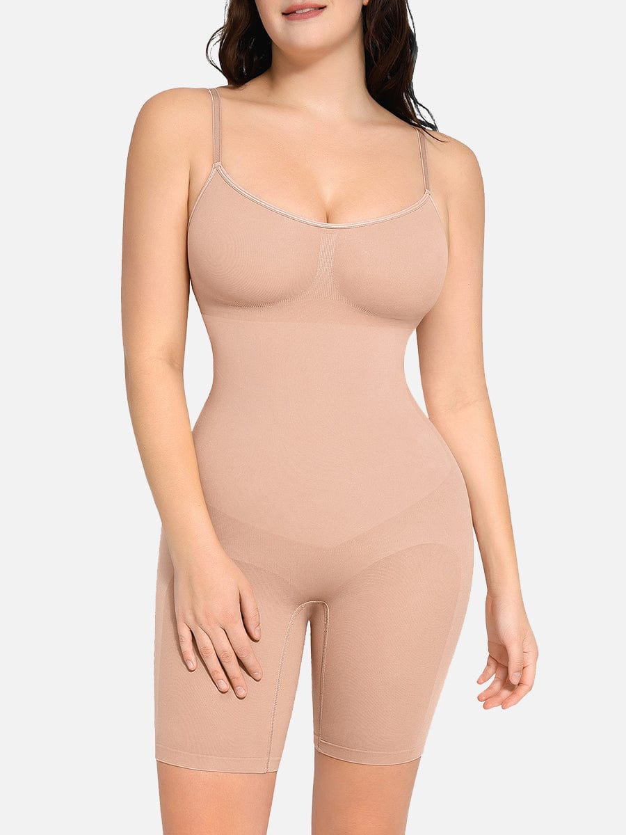 Mid-Thigh Butt Lifter Full Body Shaper Black 1
