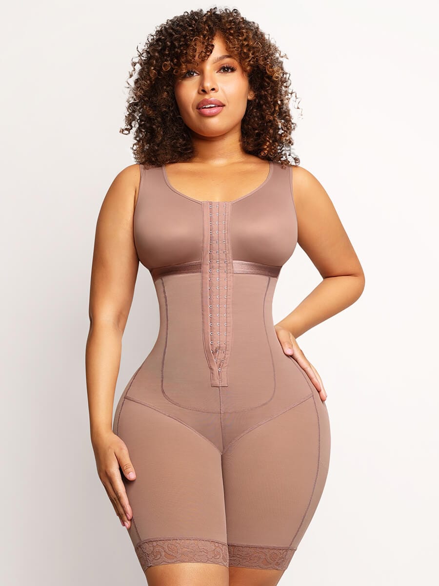 Post-Surgery Chest Wrap Full Body Shapewear Black 1