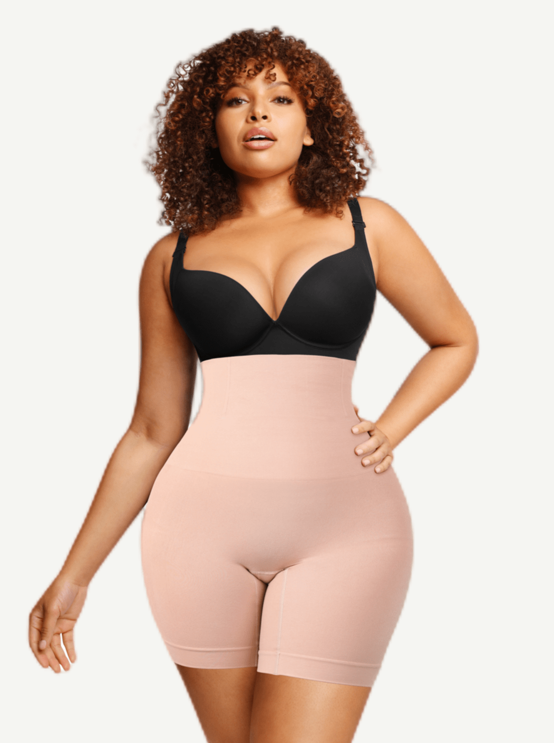Double-Layer Tummy Panel Shaper Shorts Dark Skin 1