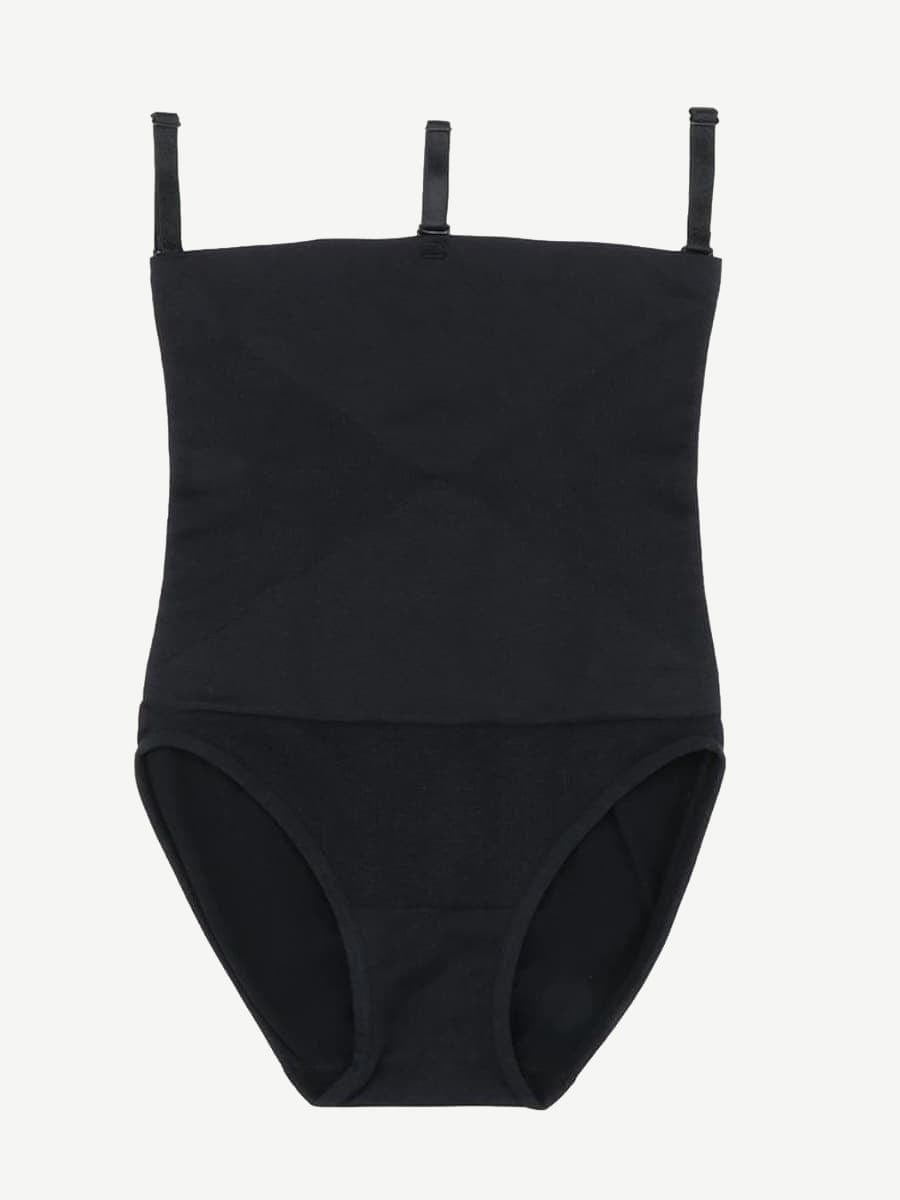 High-Elasticity Buckle Panty Shaper Black 1