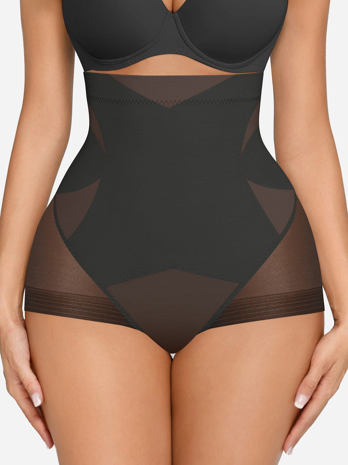 High-Waisted Tummy Control Brief Black 1