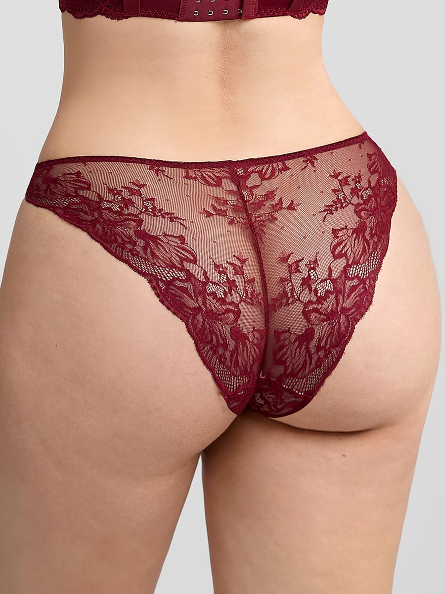 Low-Rise Lace Panties With Antibacterial Cotton Crotch 2