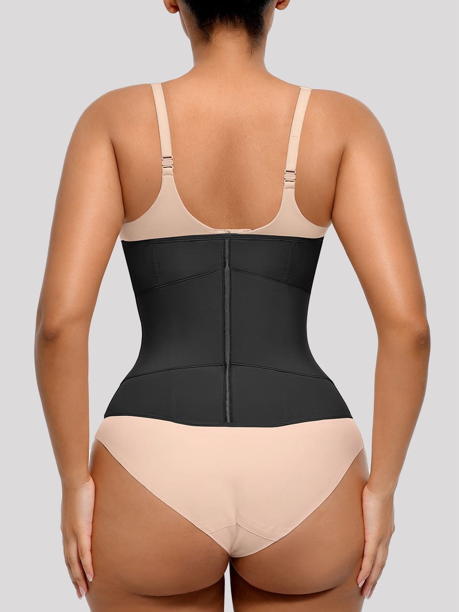 11 Steel Bone Front Zipper Waist Trainer Vest 2