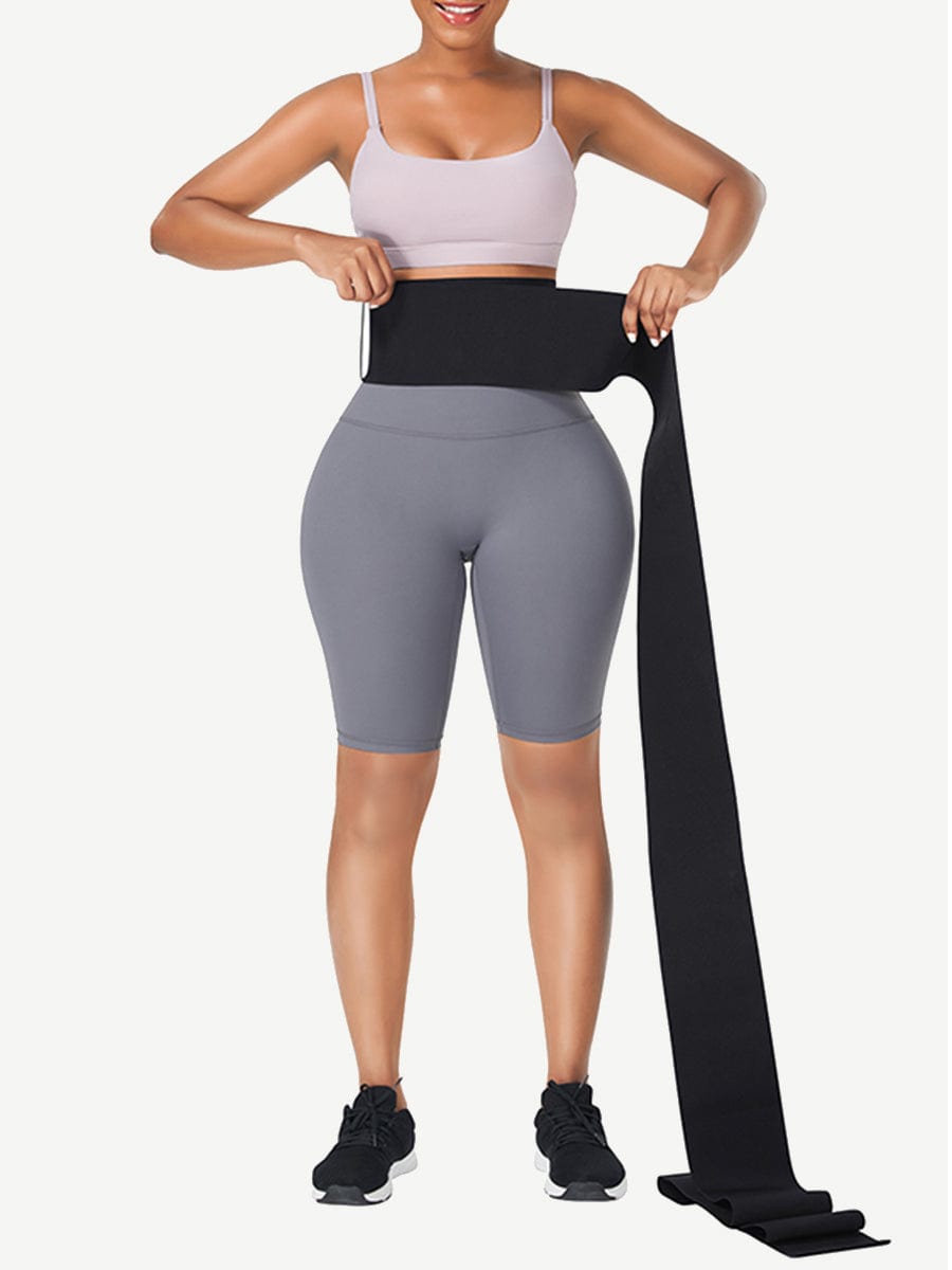 Latex Tummy Wrap Compression Band Black 1