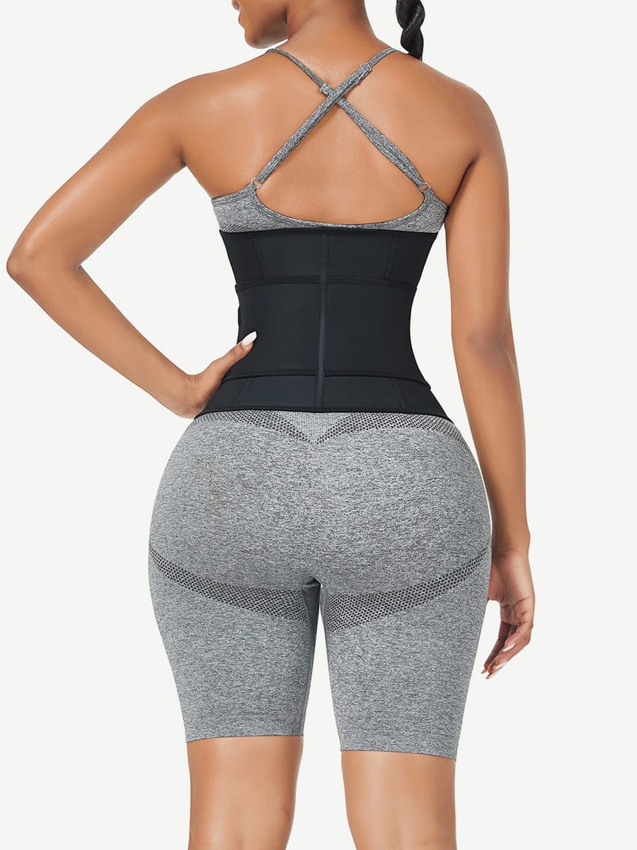 Bust Support Latex Waist Trainer Black 2