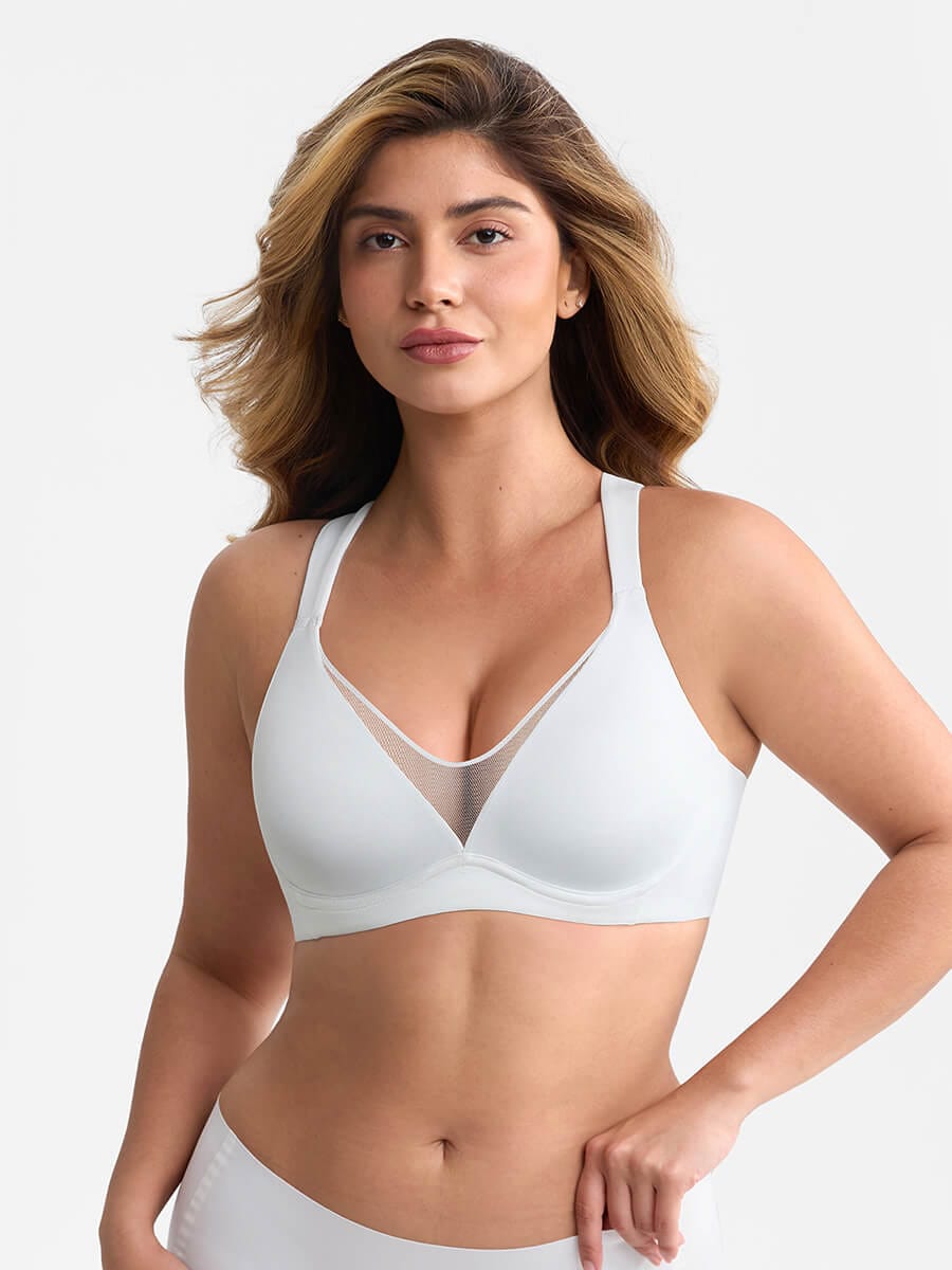 Full Coverage Plunge Minimizer Bra Black 12