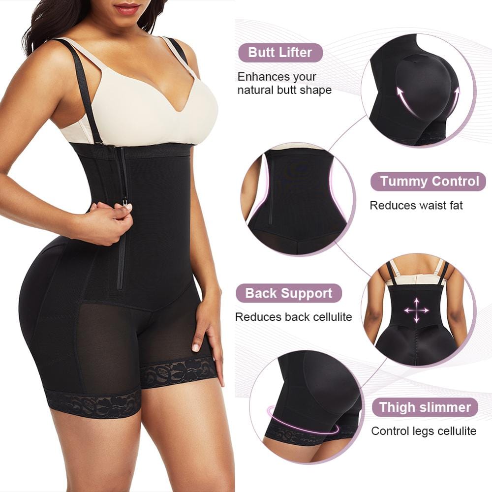 Detachable Strap Side-Zip Post-Surgery Body Shaper 1