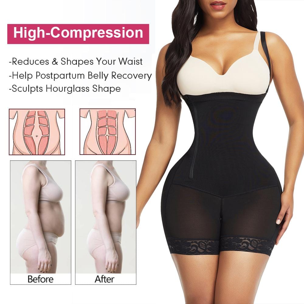 Detachable Strap Side-Zip Post-Surgery Body Shaper 2