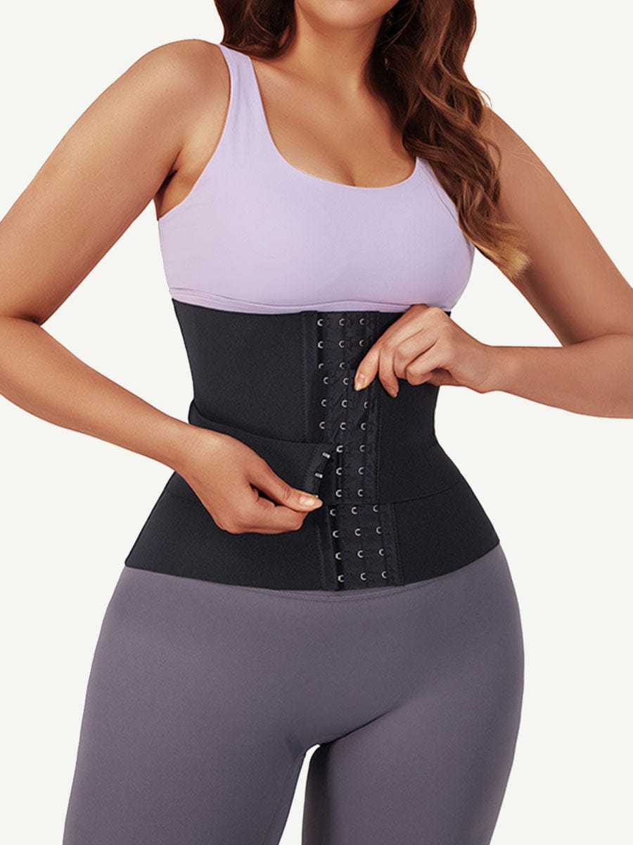 3-Piece Segmented Latex Tummy Wrap Black 3