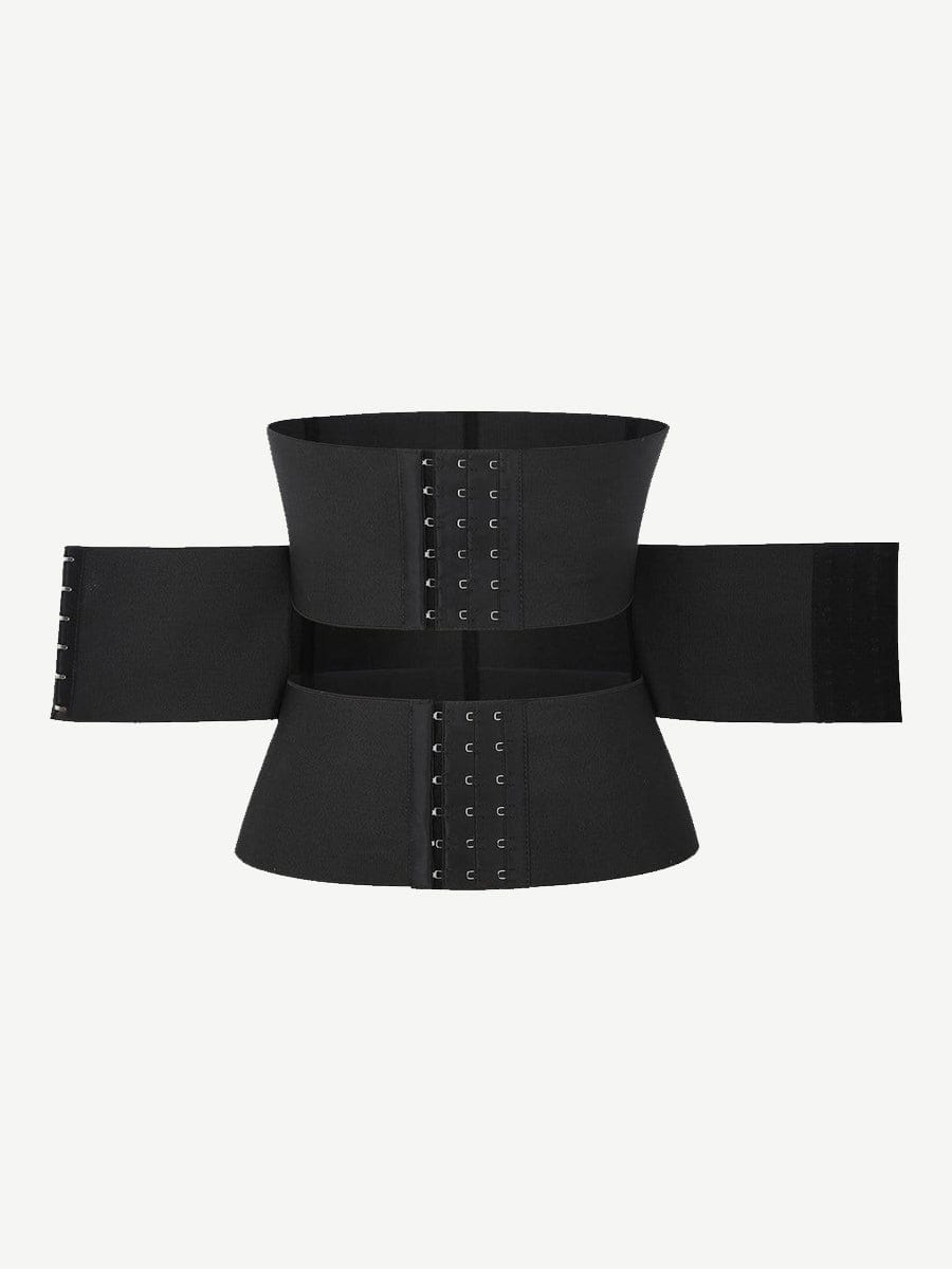 3-Piece Segmented Latex Tummy Wrap Black 2