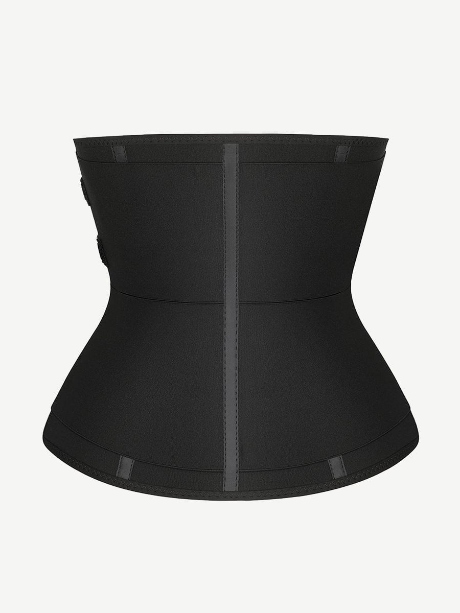 Steel-Boned Waist Trainer With Double Belts Black 4