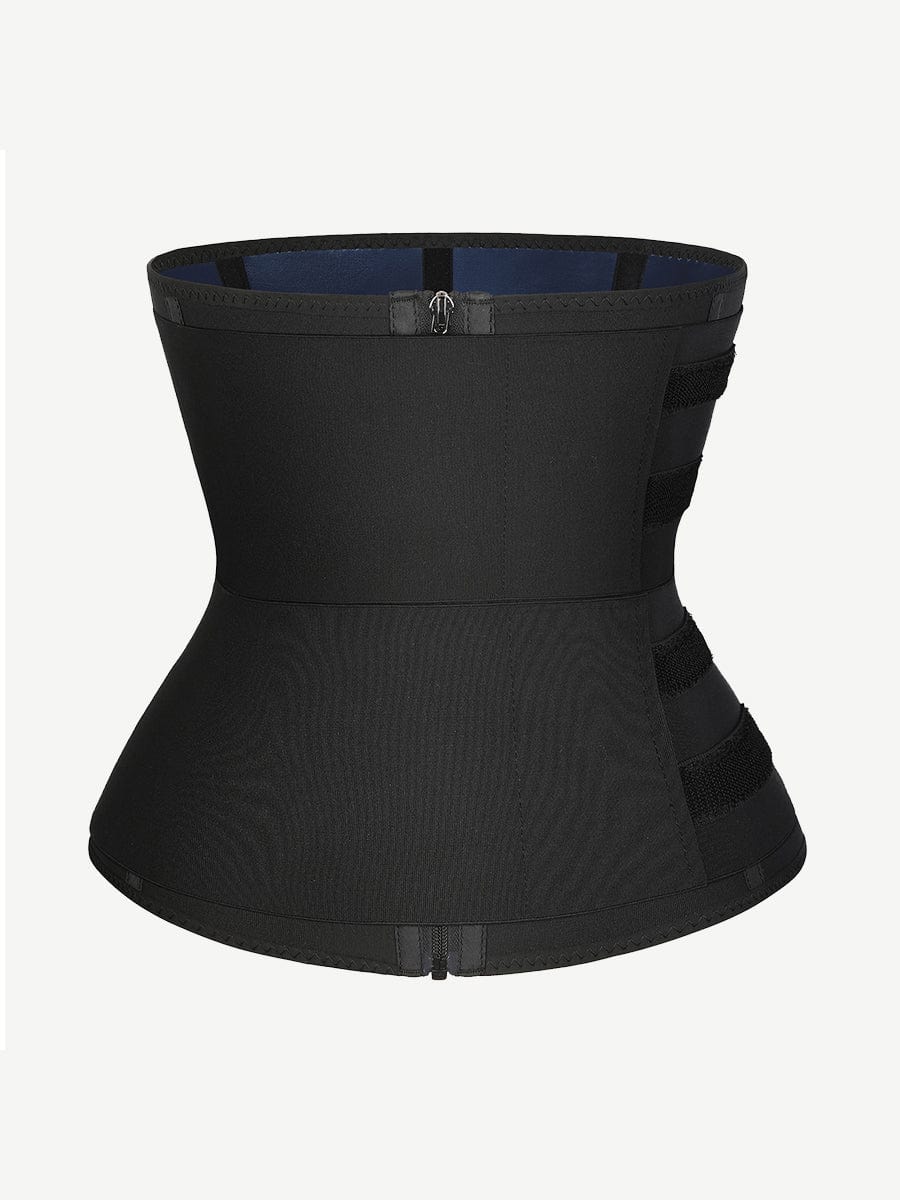 Steel-Boned Waist Trainer With Double Belts Black 5