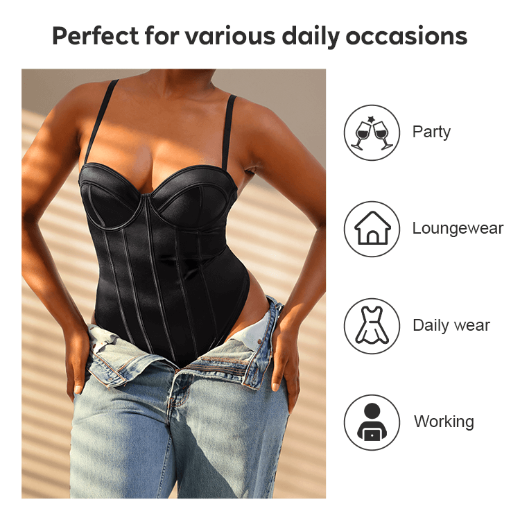 Cupped Strapless Bra-Free Bodysuit 8