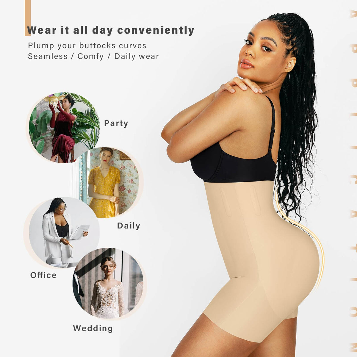 High-Waist Butt Lifter With Buttock Pads 16