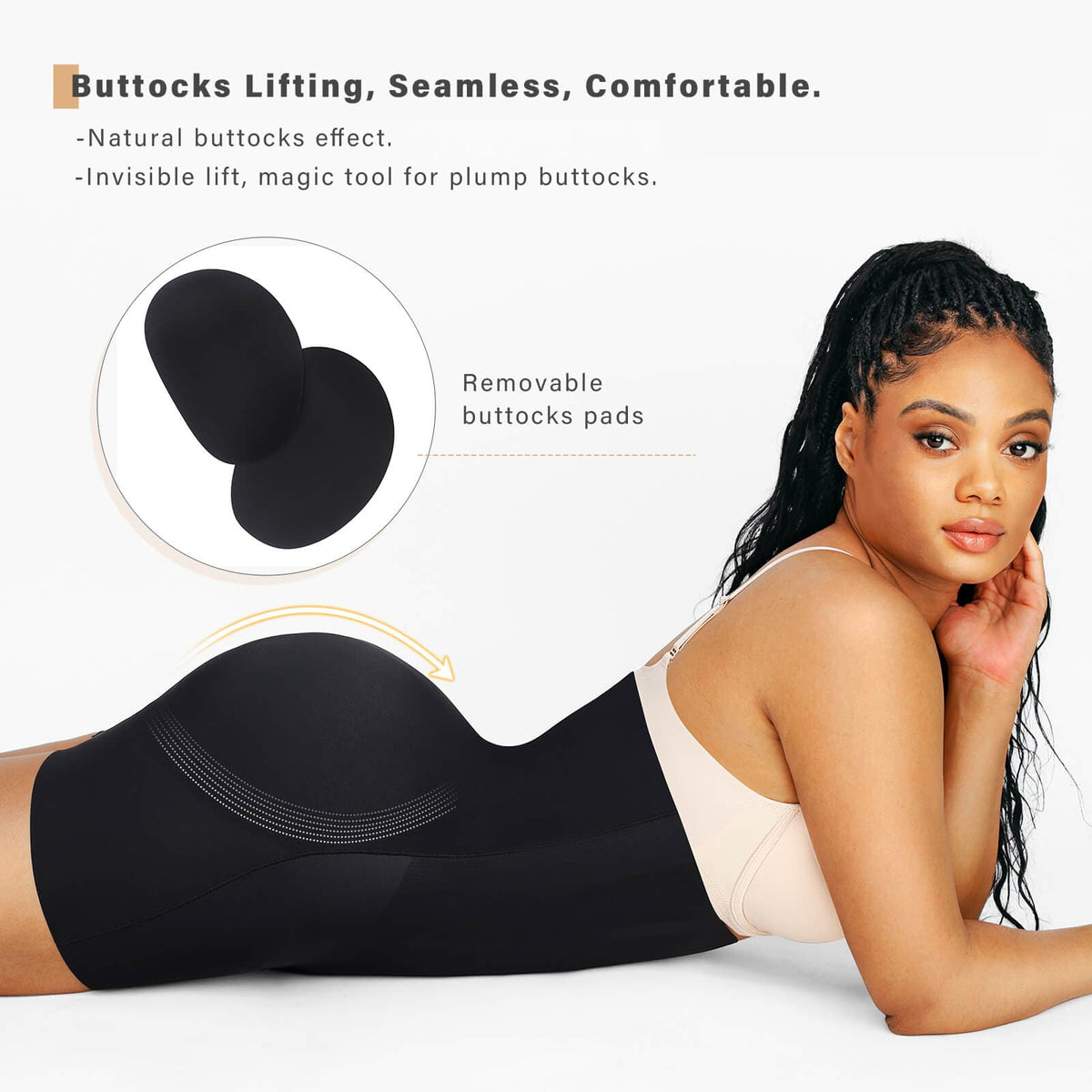 High-Waist Butt Lifter With Buttock Pads 14