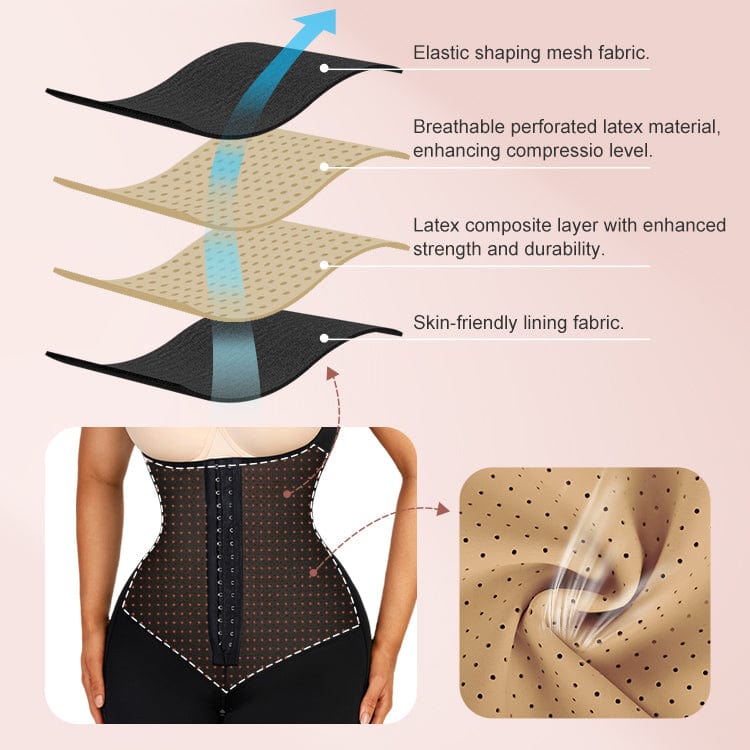 Latex Open-Bust Full Body Shaper With Back Smoothing 12