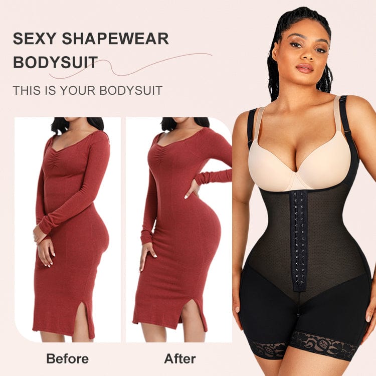 Latex Open-Bust Full Body Shaper With Back Smoothing 13