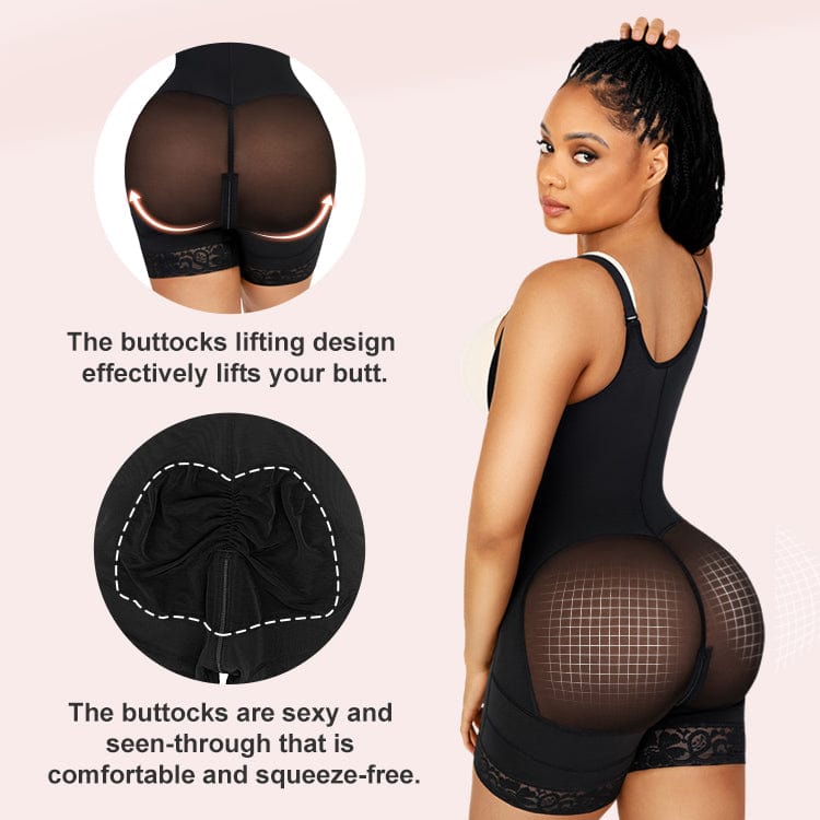 Latex Open-Bust Full Body Shaper With Back Smoothing 11