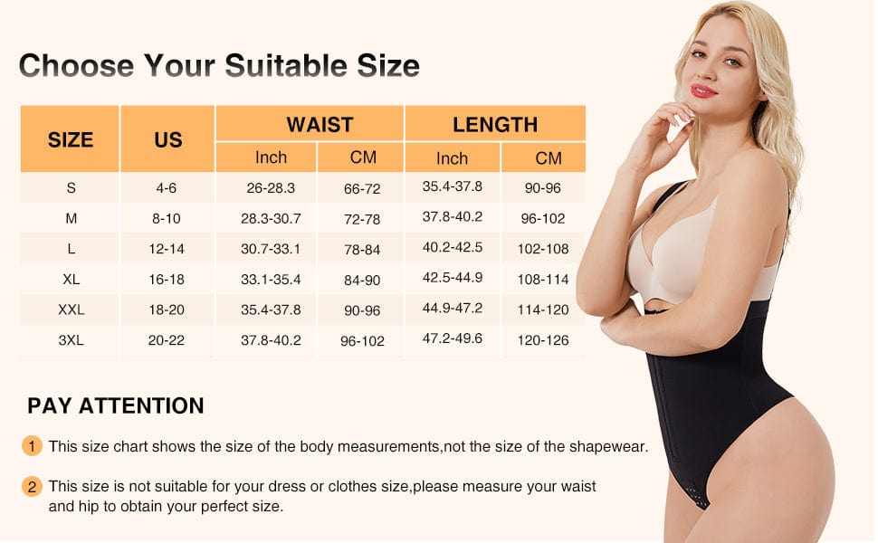 High-Waist Thong Panty Shapewear Plus Size 4