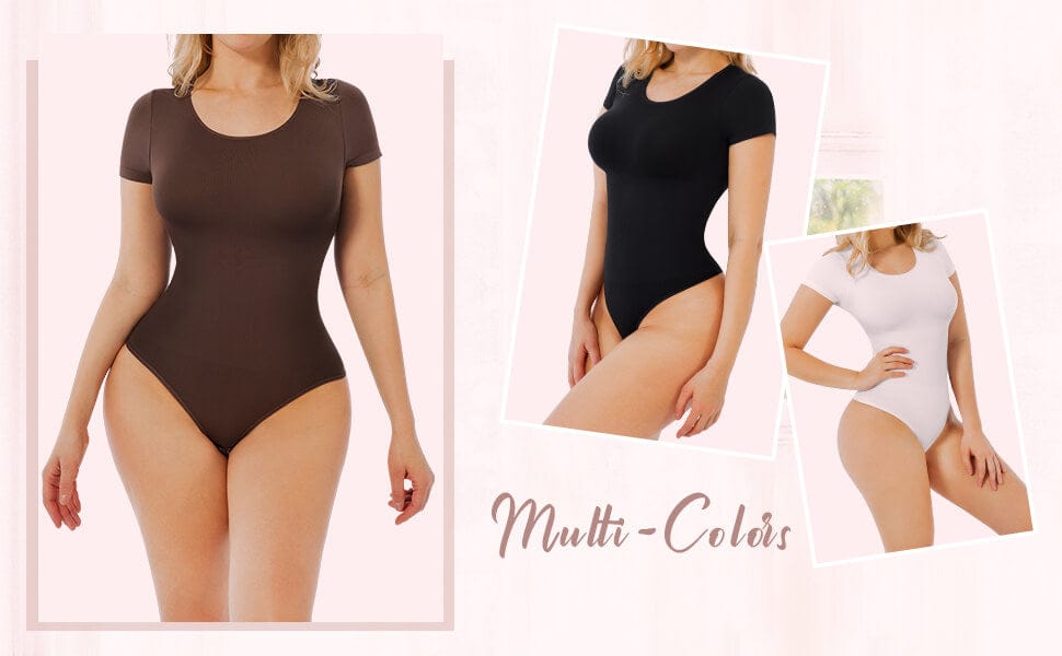 Seamless Short-Sleeve Thong Bodysuit 6