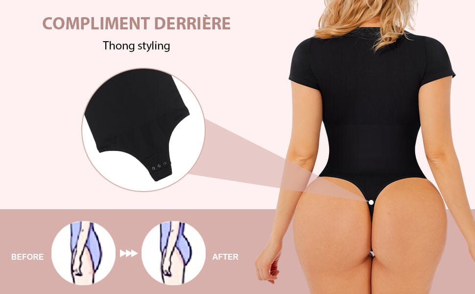 Seamless Short-Sleeve Thong Bodysuit 7
