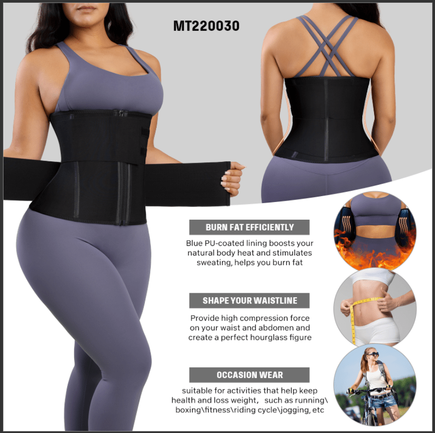 Steel-Boned Waist Trainer With Double Belts 7