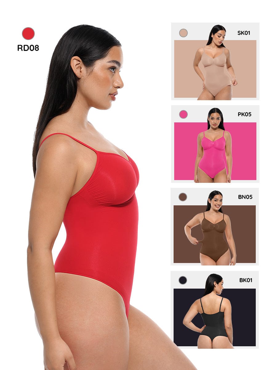 Seamless Covered Bust Thong Bodysuit 31