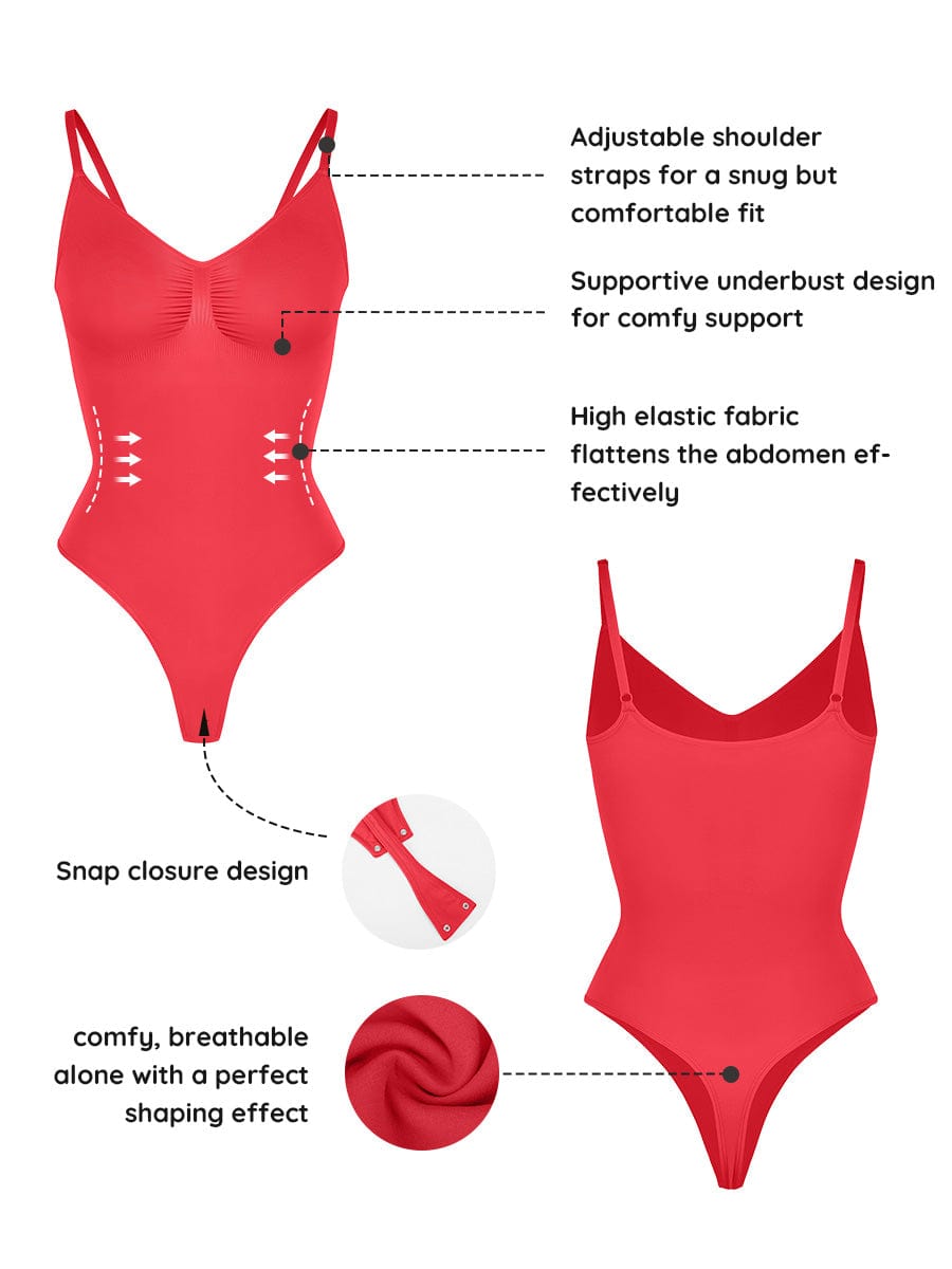 Seamless Covered Bust Thong Bodysuit 30