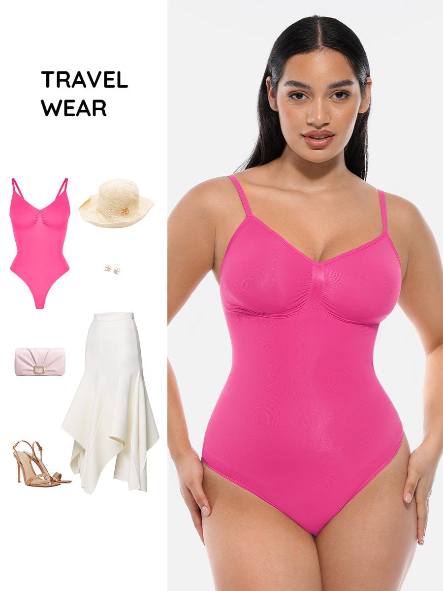 Seamless Covered Bust Thong Bodysuit 32