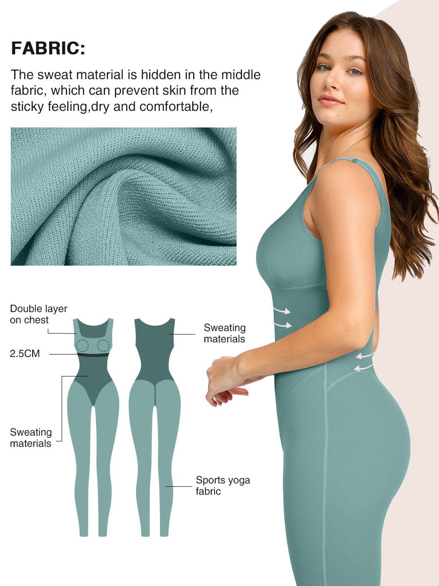Zip-Front Sports Sauna Jumpsuit 3