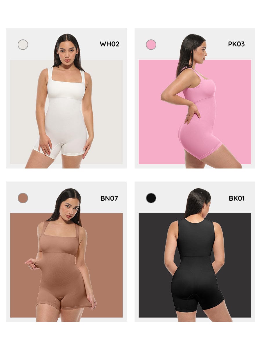 Eco-Friendly Inverted T-Strap Waist Shaping Jumpsuit 24