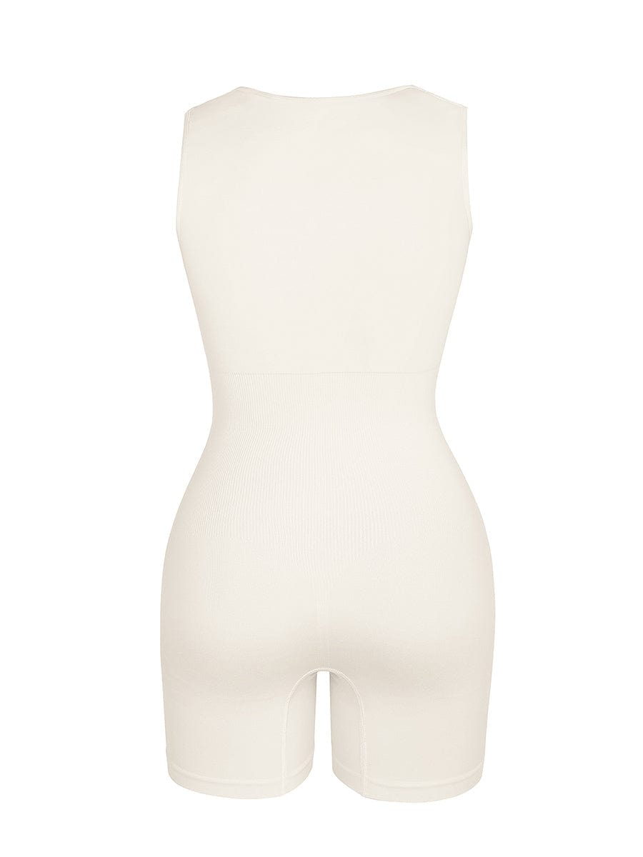 Eco-Friendly Inverted T-Strap Waist Shaping Jumpsuit 19