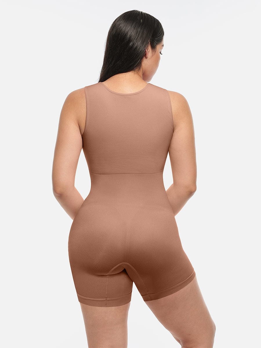 Eco-Friendly Inverted T-Strap Waist Shaping Jumpsuit 6