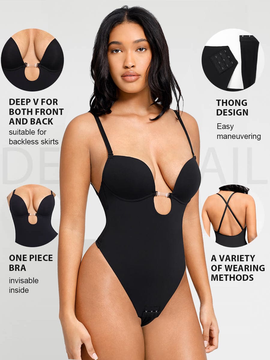 Low-Cut Wedding Thong Bodysuit 4