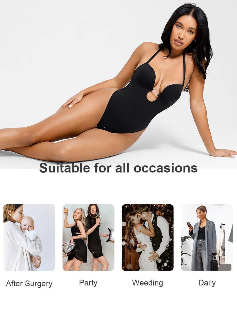Low-Cut Wedding Thong Bodysuit 5