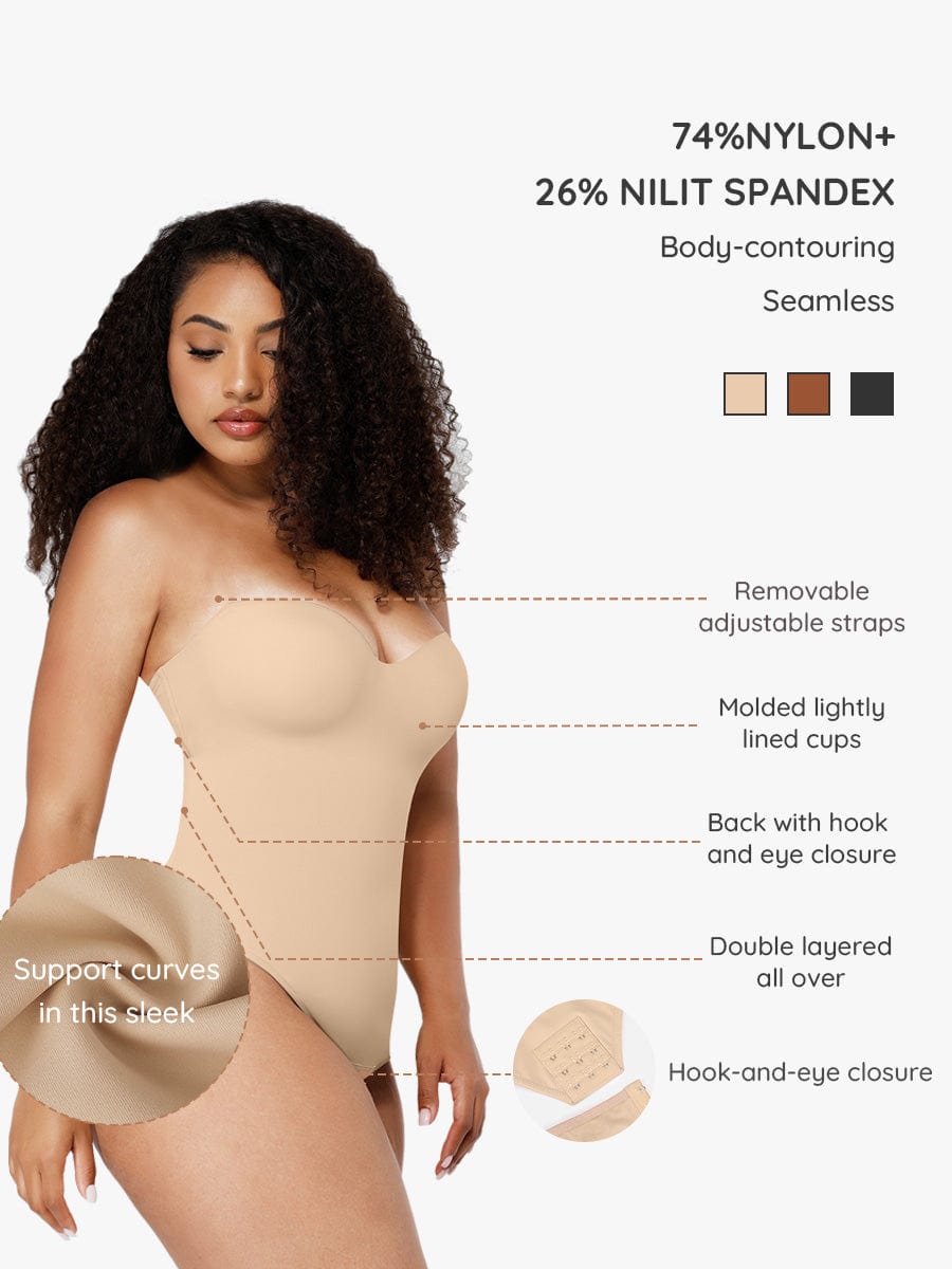 One-Piece Underwire Strapless Shaping Bodysuit 23
