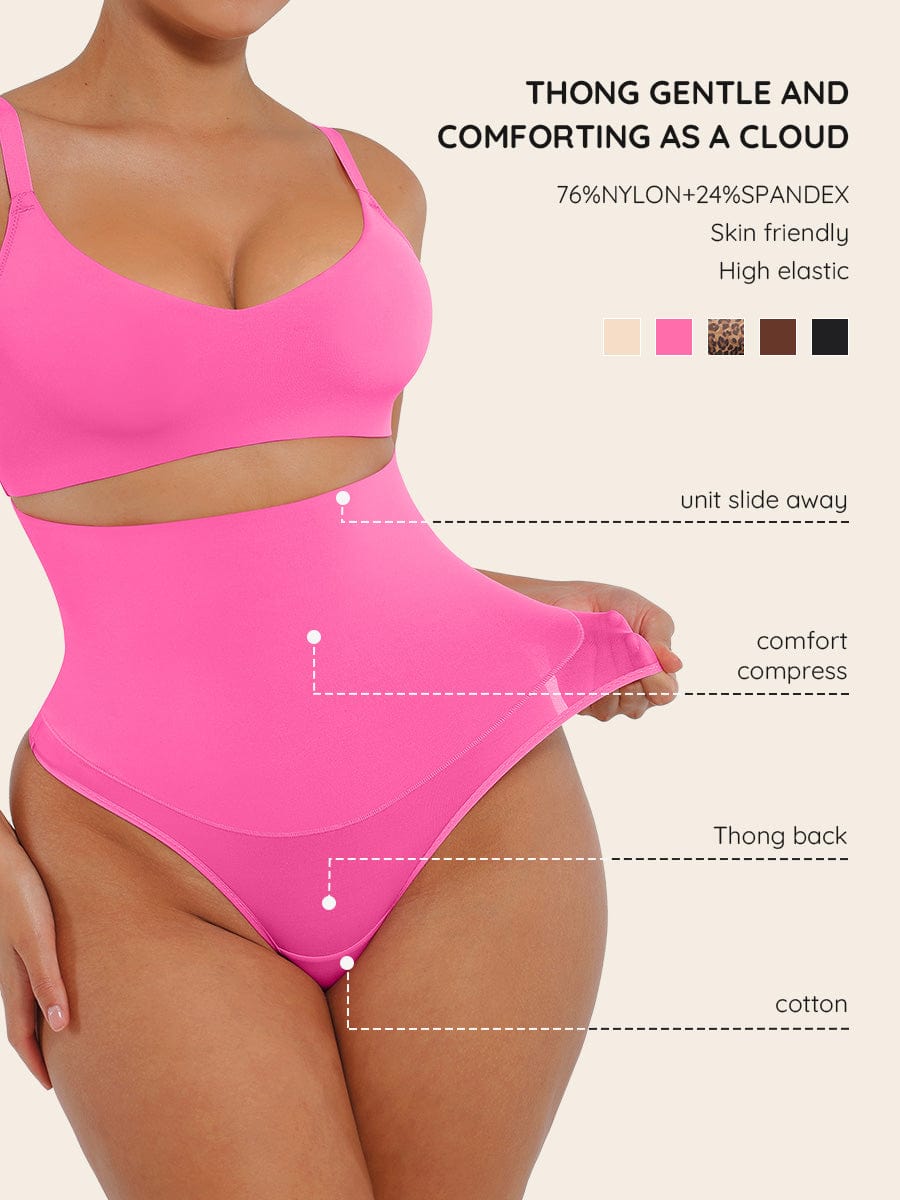 High-Waist Tummy Control Thong Panties 16