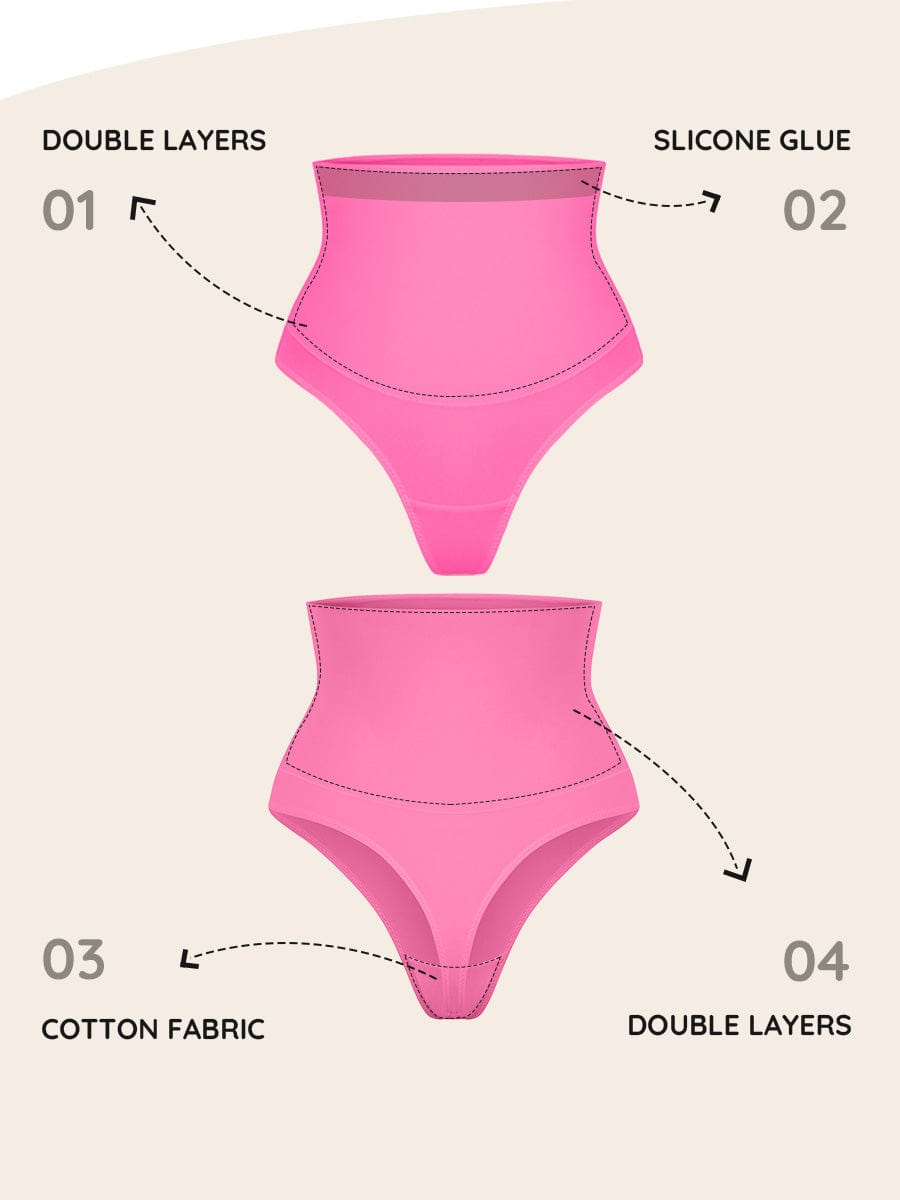 High-Waist Tummy Control Thong Panties 17