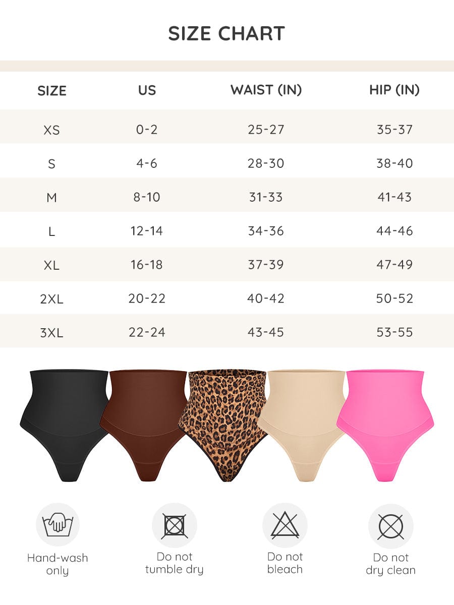 High-Waist Tummy Control Thong Panties 18