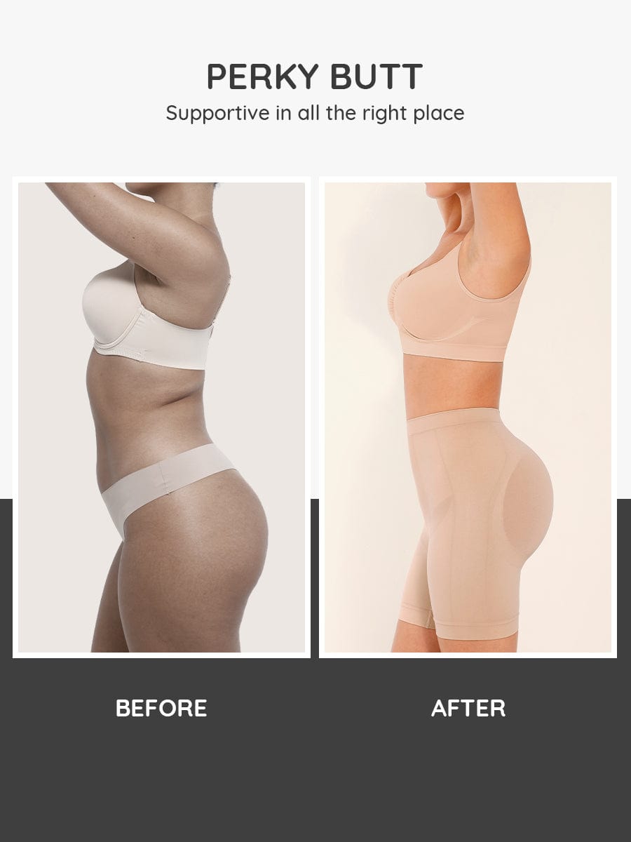 Seamless Mid-Waist Tummy Control Boyshorts 52