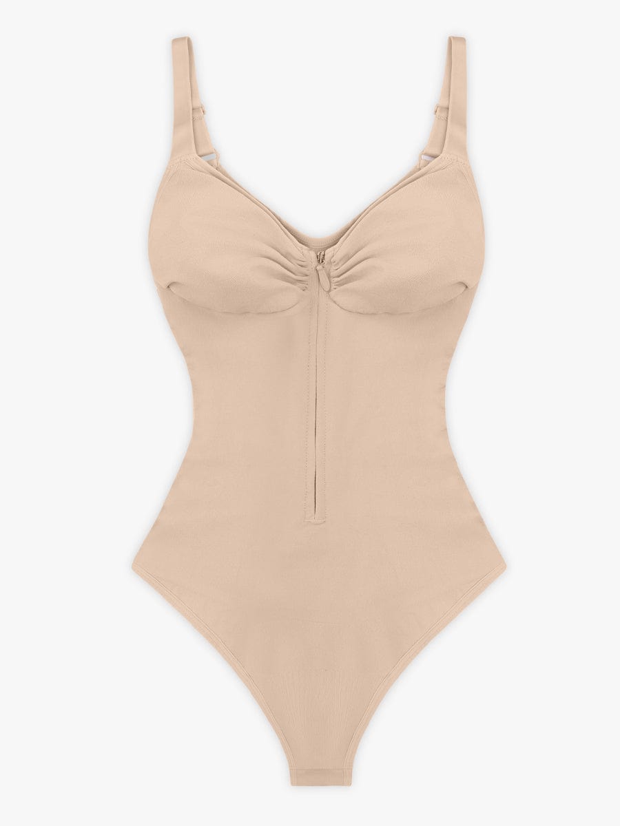 Seamless Plunge Chest Support Bodysuit 26