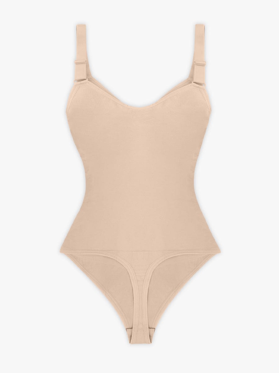 Seamless Plunge Chest Support Bodysuit 28